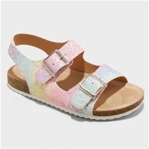 Cat & Jack Kids Rainbow Glitter Sandals